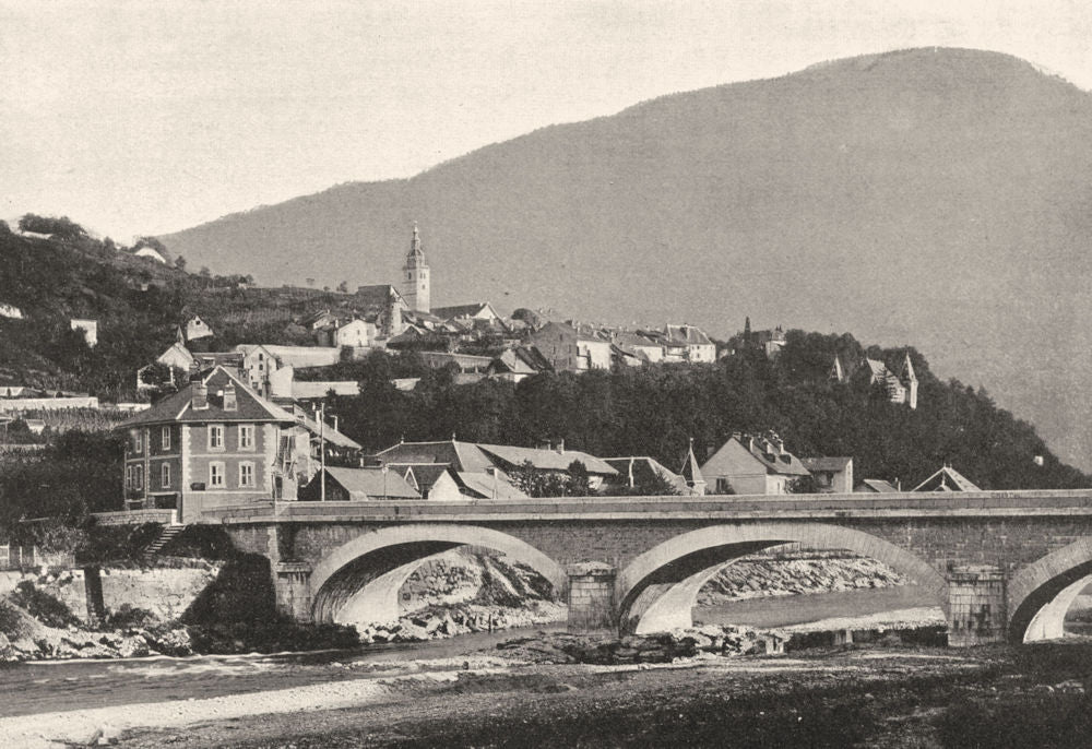 SAVOIE. Albertville, vue de Conflans (422 mètres d'altitude)  1903 old print
